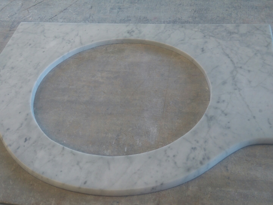 Plan de salle de bain en marbre de Carrare