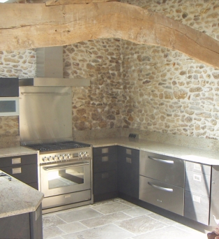 Plan de travail cuisine en granit millenium à Ablis