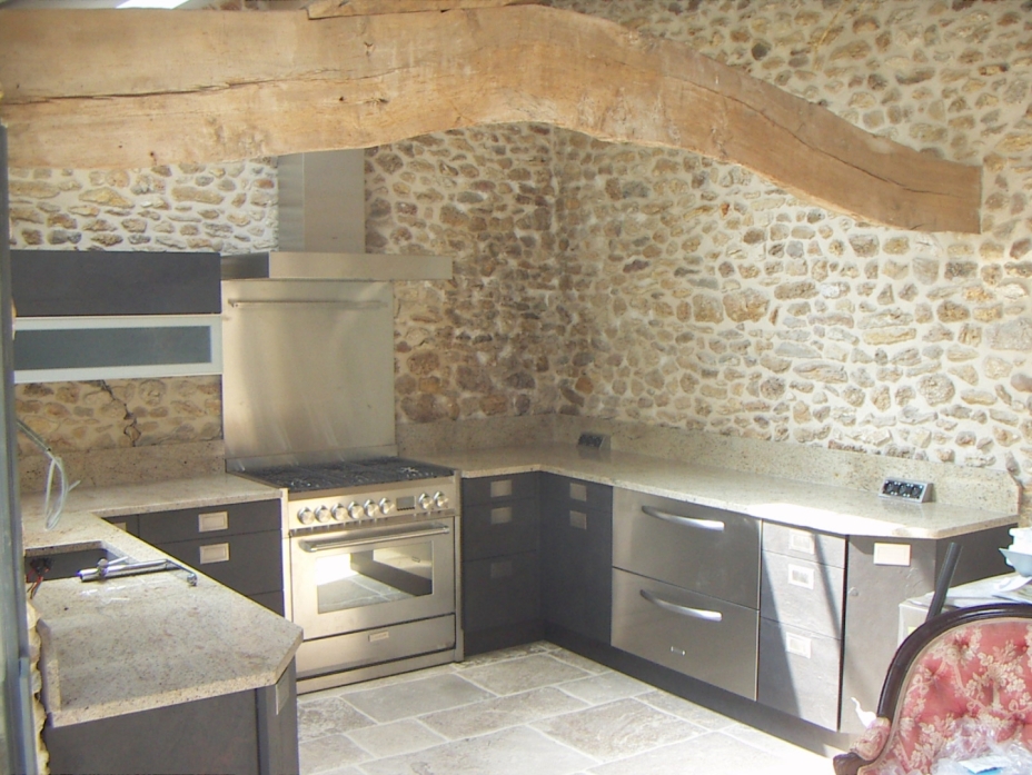 Plan de travail cuisine en granit millenium à Ablis