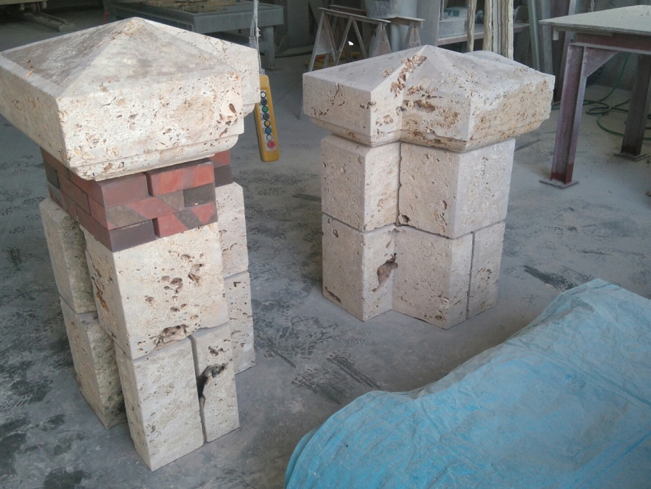 Taille de pierre de Berchères ancienne pour réalisation de piliers de portail en pierre de taille à Corancez